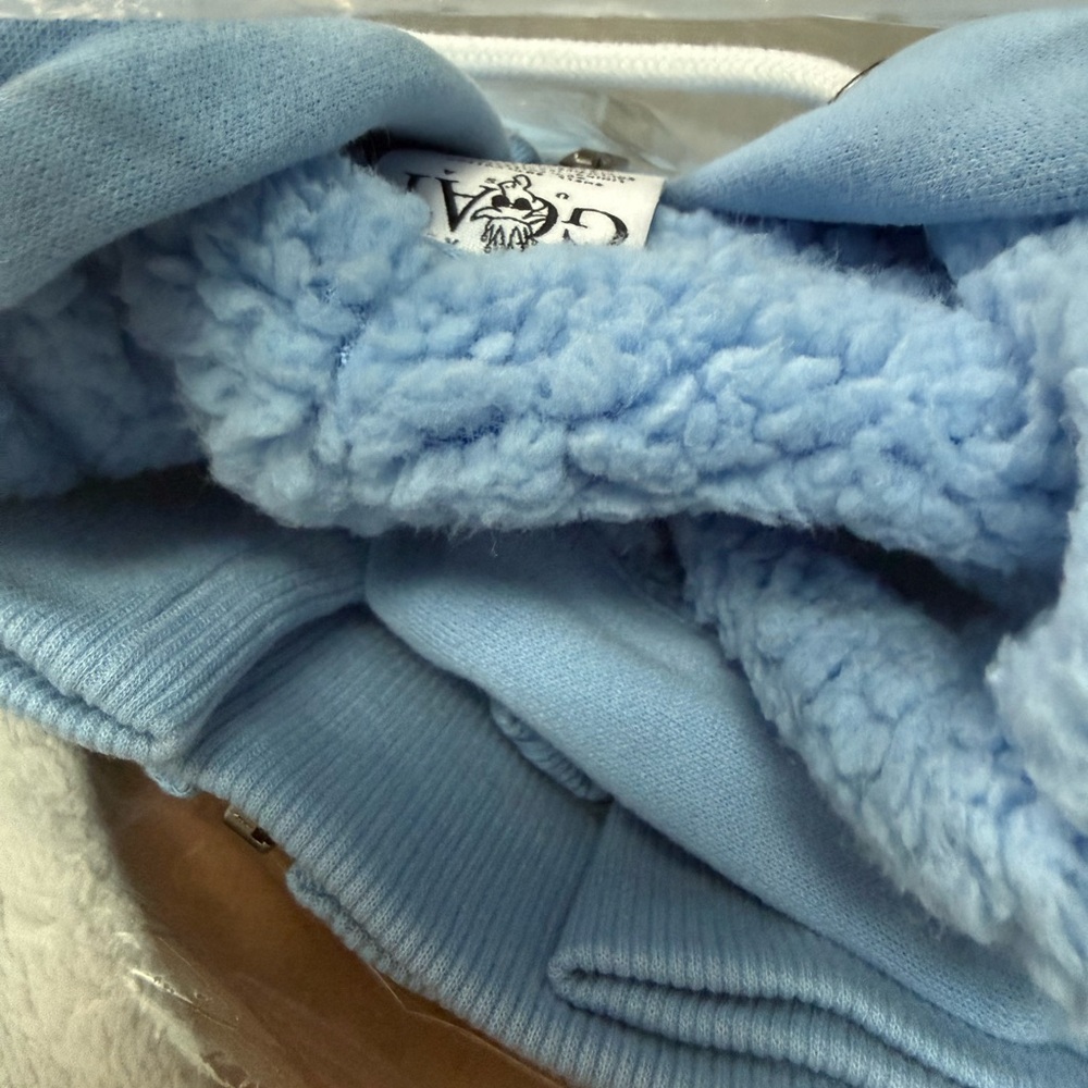 Light Blue Zip-Up LIGHT BLUE Sherpa-Lined Hoodie - Picture 5 of 6